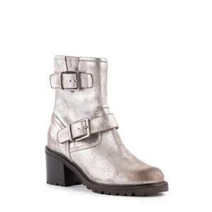 New Seychelles Pewter Leather Ankle Boots - Size 7 US